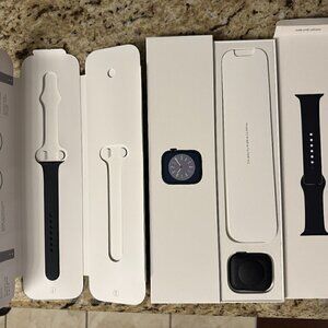Apple Watch Series 8 EMPTY BOX Midnight with 1 large bottom strap
